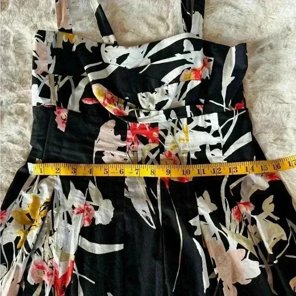 R&K Black women’s black floral Sundress  Size 6 - Picture 4 of 13